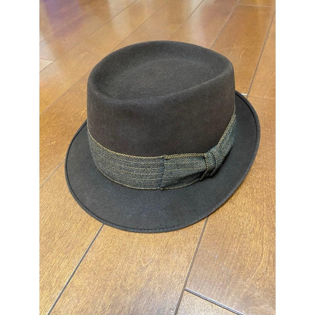 Used dark brown felt hat wool hat