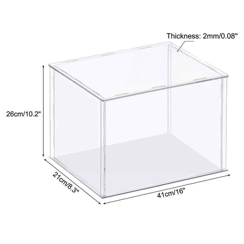 Clear Acrylic Display Box Case Countertop Organizer Stand Assemble Dustproof Showcase for Figures Toys Collectibles Crafts
