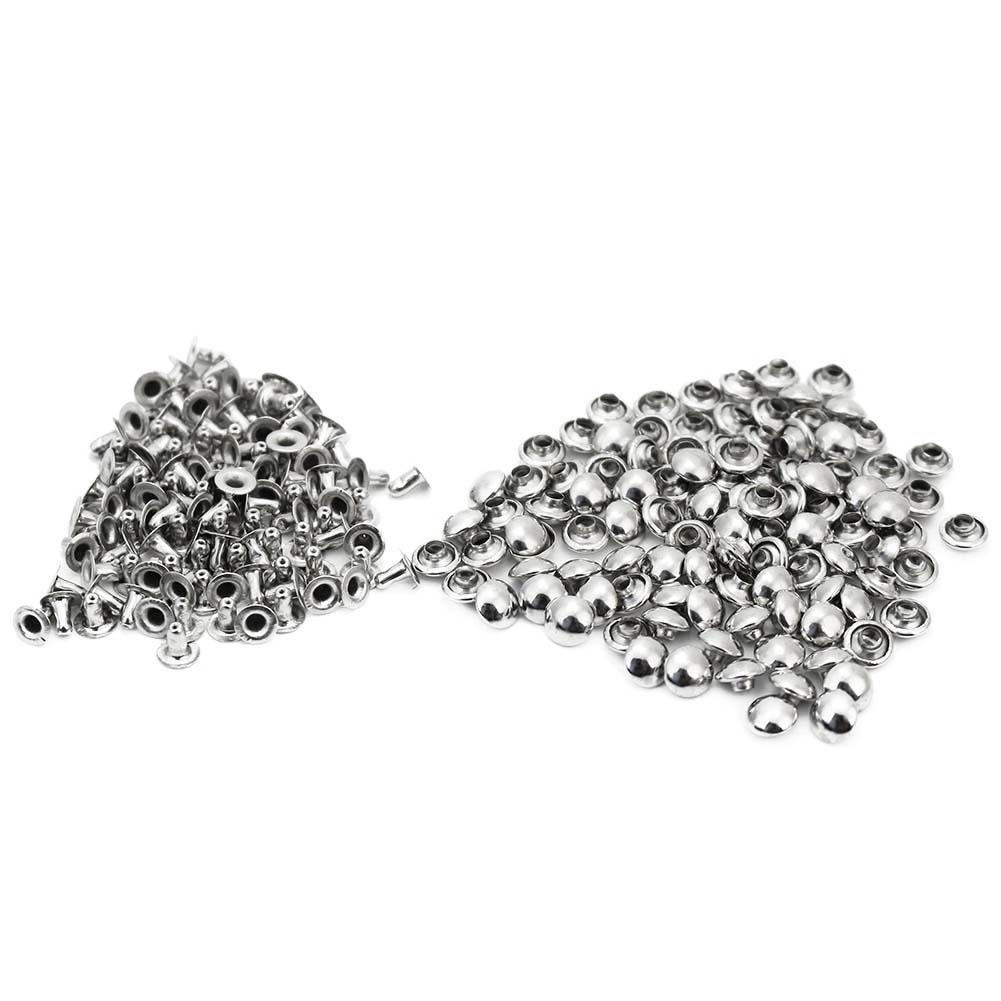 Practical 100Pcs 6mm Mushroom Round Spike Rivet Studs Punk Bracelet Bag Leather DIY Craft