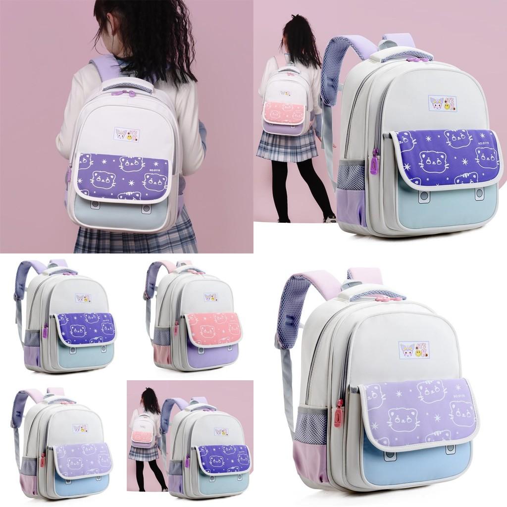 Cute Cartoon Backpack For Kids Large Capacity School Bag Stylish Oxford Fabric Design