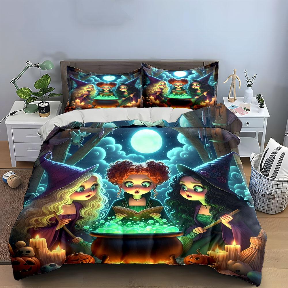 Magical witches' moonlit spell. Bedding sets Duvet covers Pillowcases(1* Duvet Cover 2* Pillowcases without duvet insert)