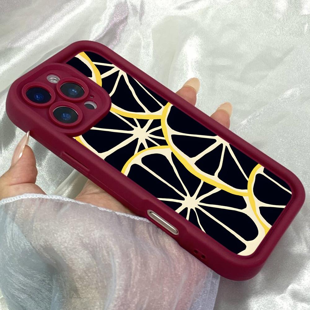 JT83 Black Lemon Illustration for iPhone 17 16 15 Pro Max Samsung S26 S25 S24 Ultra A17 A16 A07 A56 Xiaomi 15T Redmi Note14 Pro Soft 15c TPU Case