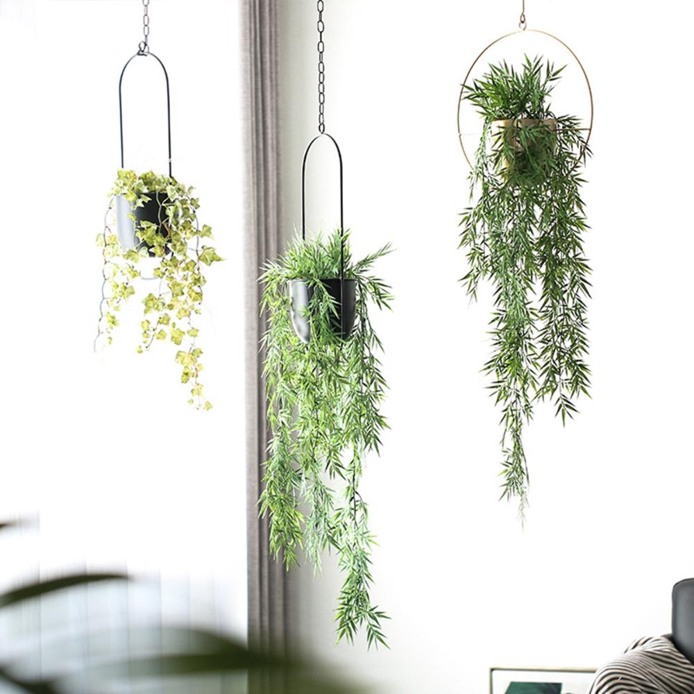 

Balcony Wall & Ceiling Home Decoration Swinging Modern Plant Pot Planter Flower Pot Hanging Basket round чорний