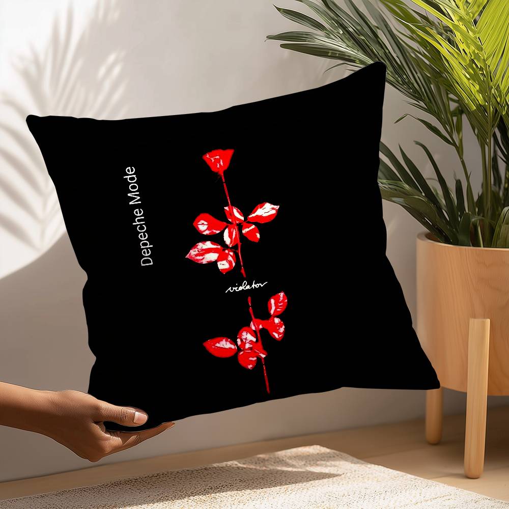 Federa per cuscino quadrata D-DEPECHE M-MODE Stampa fronte-retro Custodia per cuscino per divano Decorazione per la casa Camera da letto Regalo