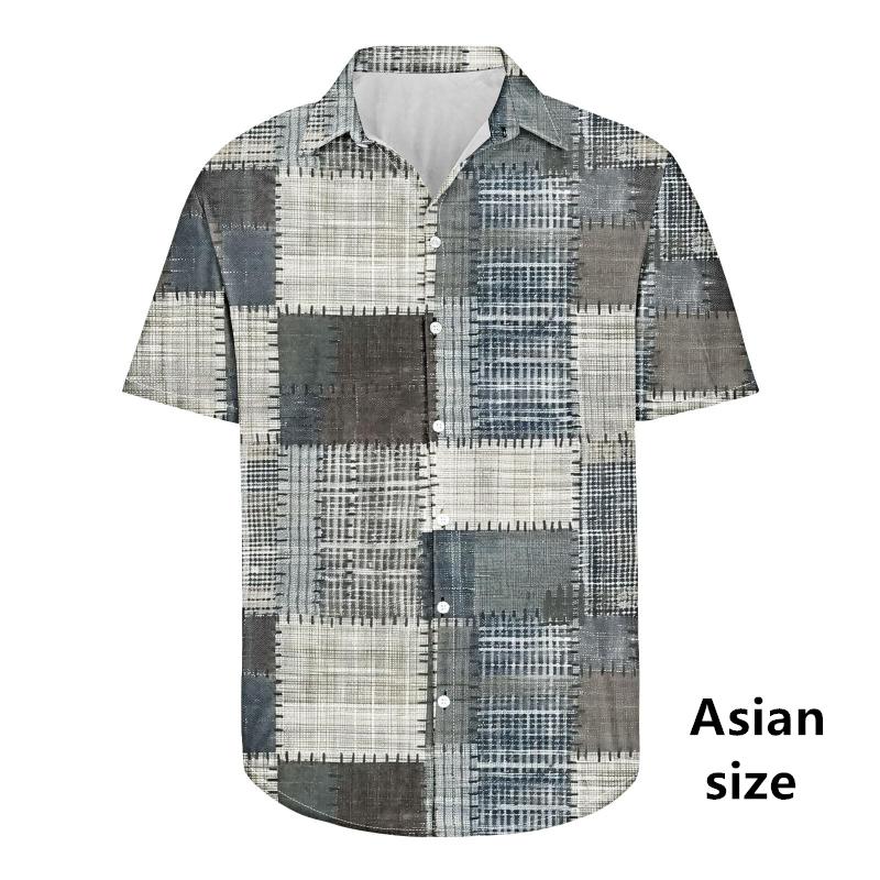 

Винтажные гавайские мужские полосатые рубашки с 3D-принтом, новая мода, повседневный топ с коротким рукавом, свободная спортивная одежда для спортзала, женская блузка XL