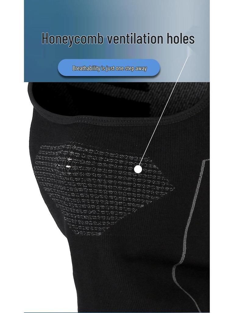 Zimowa wiatroodporna maska na twarz i komin rowerowy: Ciepłe, Grube, Oddychające, Odporne na Zimno do Narciarstwa i Aktywności na Świeżym Powietrzu