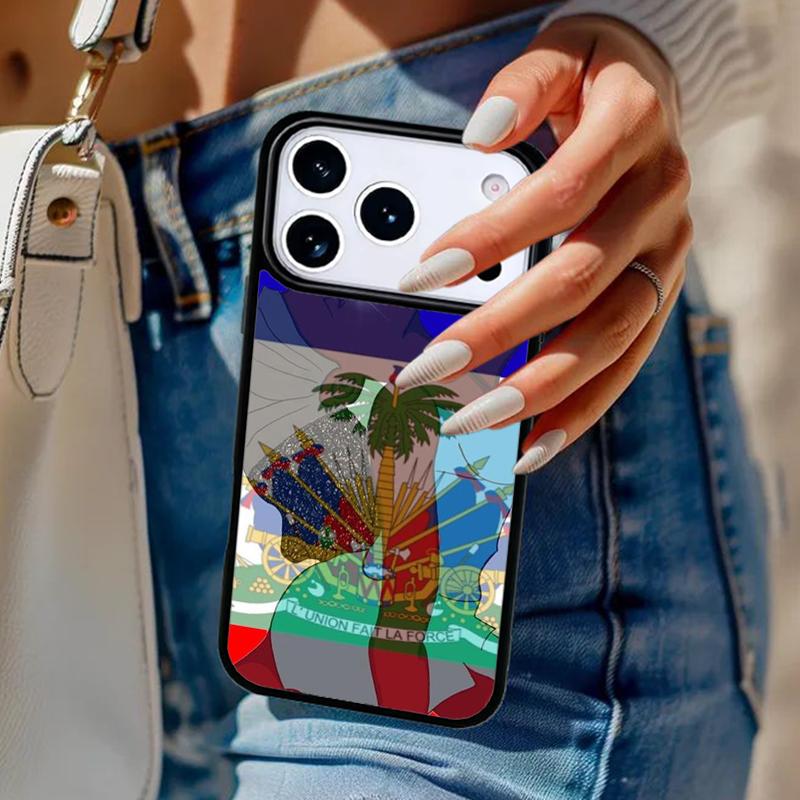 Haiti Haitian Flag print Phone Case For iPhone 17 Air 14 15 13 12 Max Cover For Apple 14 15 16 16e 11 Pro Max Plus