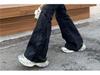 Women's Water-Washed Micro-Flare Jeans - Hot Girl Style, Slim Fit, Body-Shaping, Trendy INS Fashion, Draped Horseshoe-Shaped Long Pants.