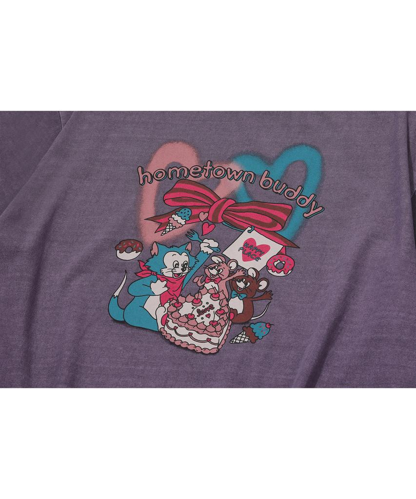 CPGN STUDIO Hometown Buddy Pigment Short Sleeve T-Shirt Ash Purple