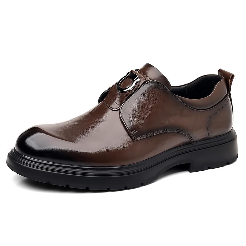 Fashion Casual Business Men's Loafers Formal Leather Oxfords Shoes Male Wedding Party Shoes Casual Slip On Driving Footwear Thick Bottom