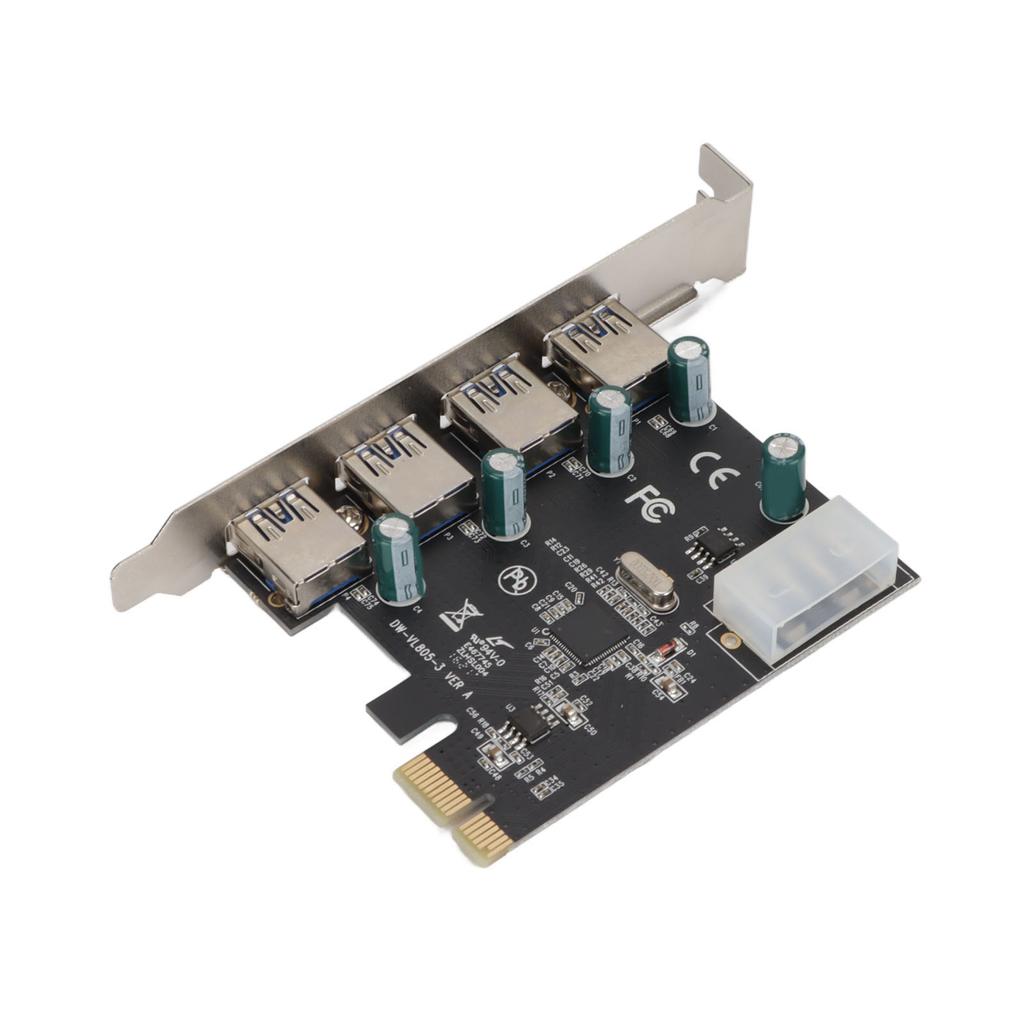 PCIE To USB3.0 Expansion Card 4 Ports PCI Express X1 Interface High Speed Stable Transfer Adapter Card