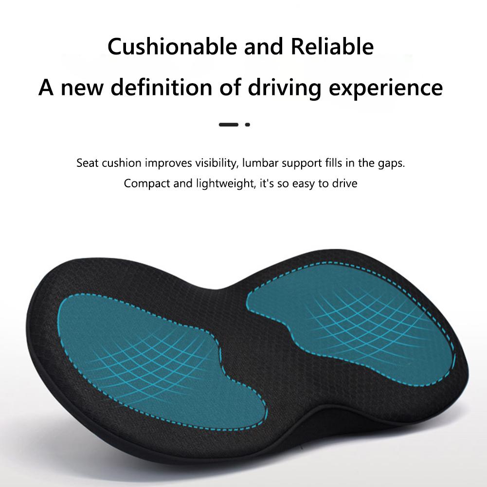 Car Seat Cushion Memory Foam Lumbar Pillow Car Lower Back Support Pad Car Cushions for Car Driver Office Truck Seat
