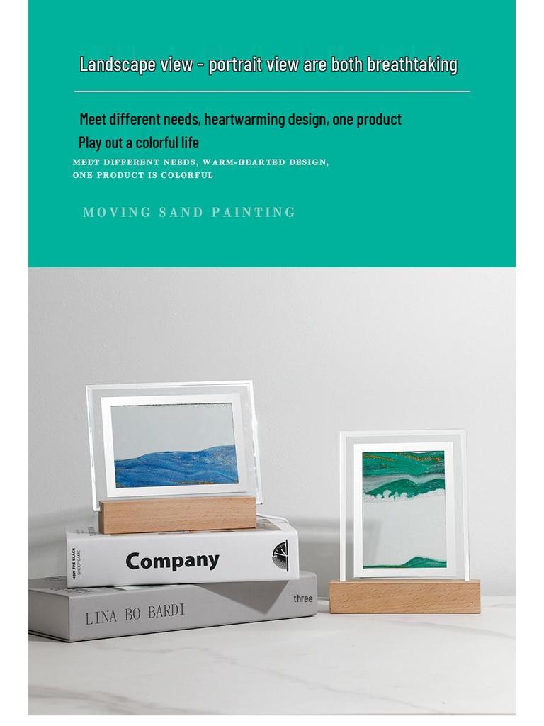 Quicksand Painting Night Light: Creative USB Atmosphere Decor for Living Room, Bedroom, Office