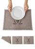 Felt Christmas Plate Mat Beige 30×40 Cm For Decoration