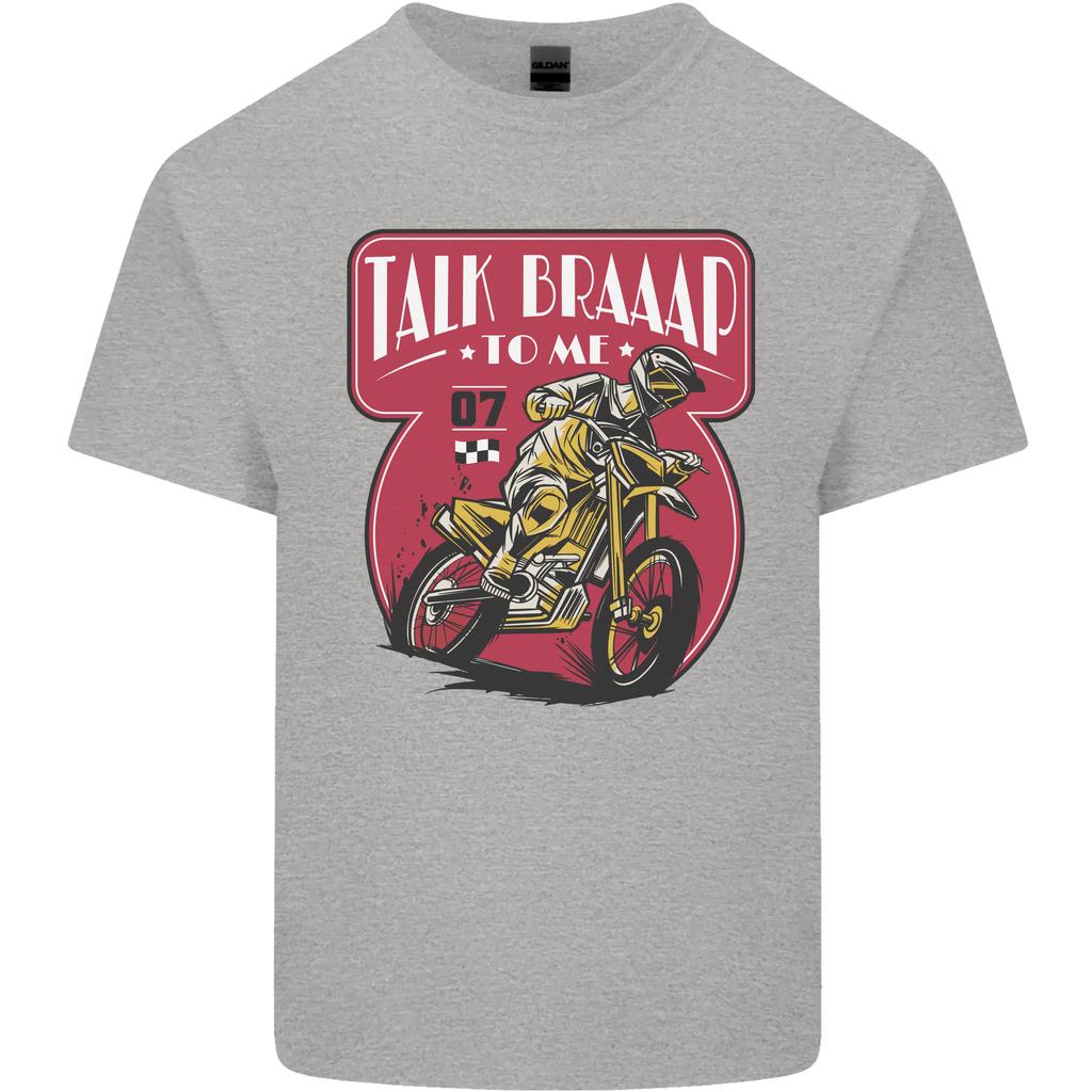 Motocross Talk Braaap MotoX Dirt Bike Motorcycle Unisexs Light Cotton TShirt