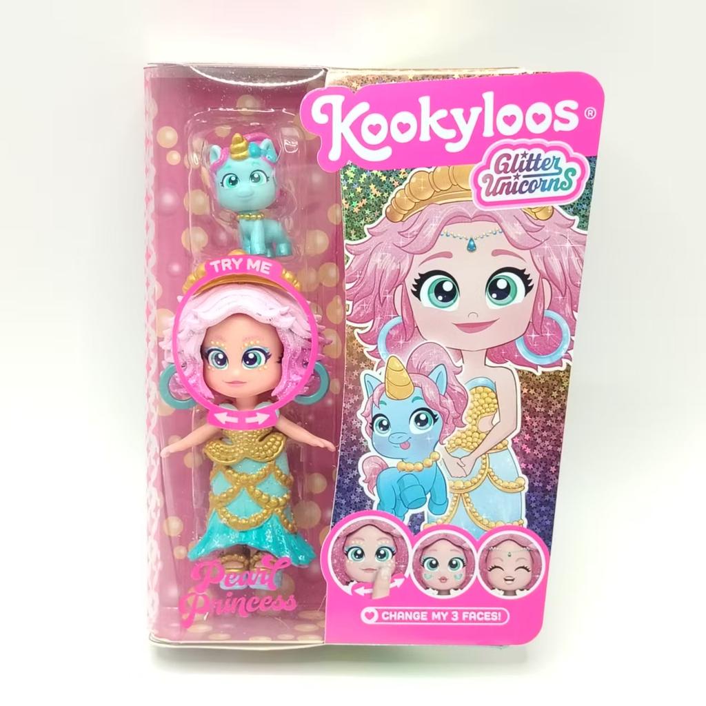 Kookyloos Princess Dolls Glitter Doll Comes With Doll Collection of Clothes Headband Plus Unicorns Pet Girls Surprise Birth Date Present