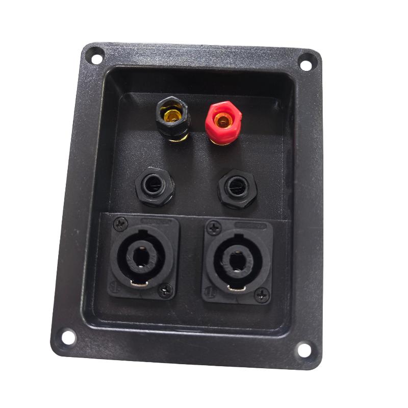 1Pcs Red Black Wiring Terminal Audio Accessories Cable Clamp 4/6 Hole Audio Speaker Junction Box Xlr Socket Connector