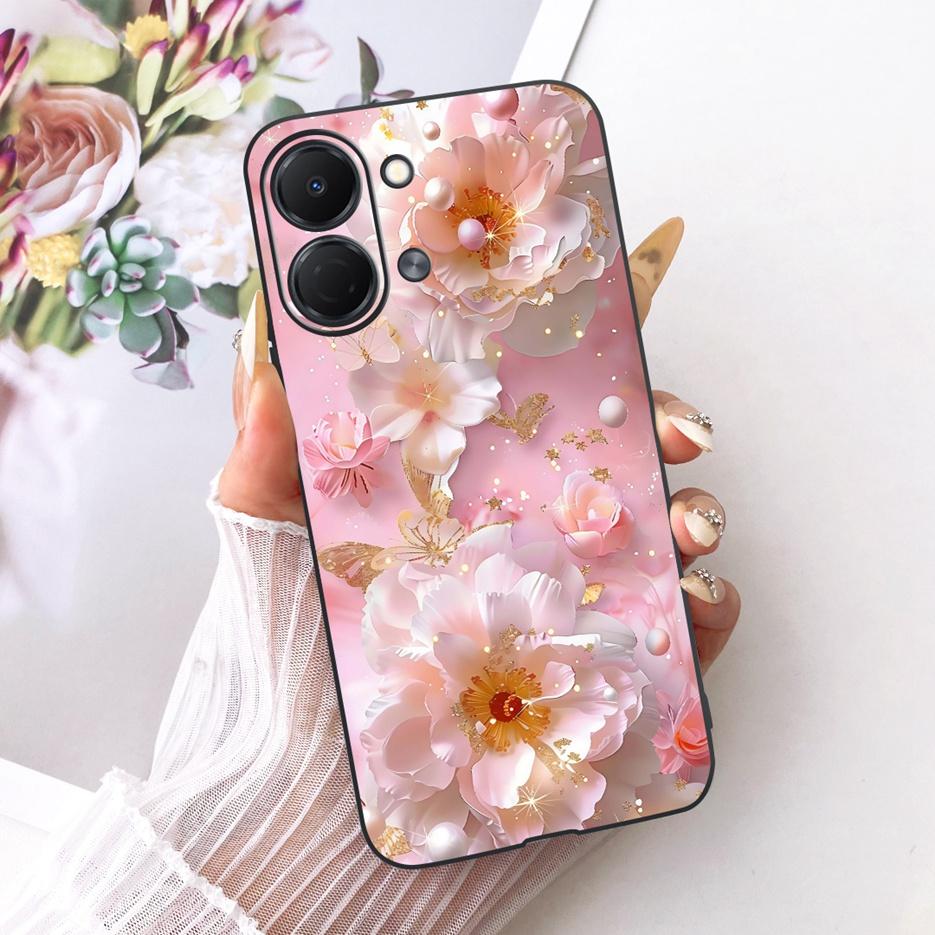 For Tecno Spark GO 3 5G Case KN3 Colorful Flowers Luxury Painted Cover Soft TPU Phone Case For Tecno Spark GO 3 SparkGo 3 Fundas