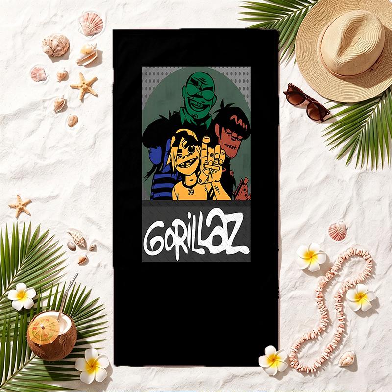 Gorillaz Soft Beach Towel Stylish Beach Pool Towel for Summer Seaside Vacation Travel