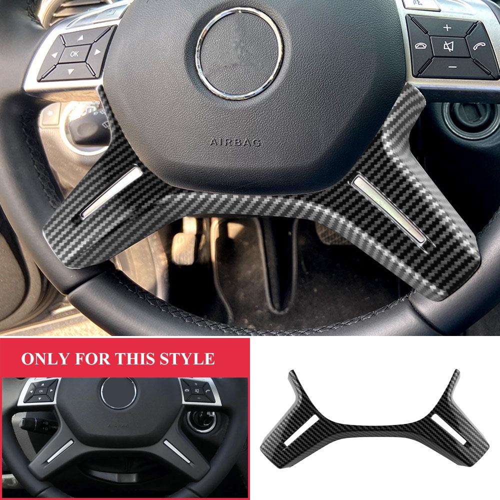 ABS Chrome Steering Wheel Cover Sticker for Mercedes Benz C E Class ML GL W204 W212 X166 W166 11-16 Car Styling Trim Accessories