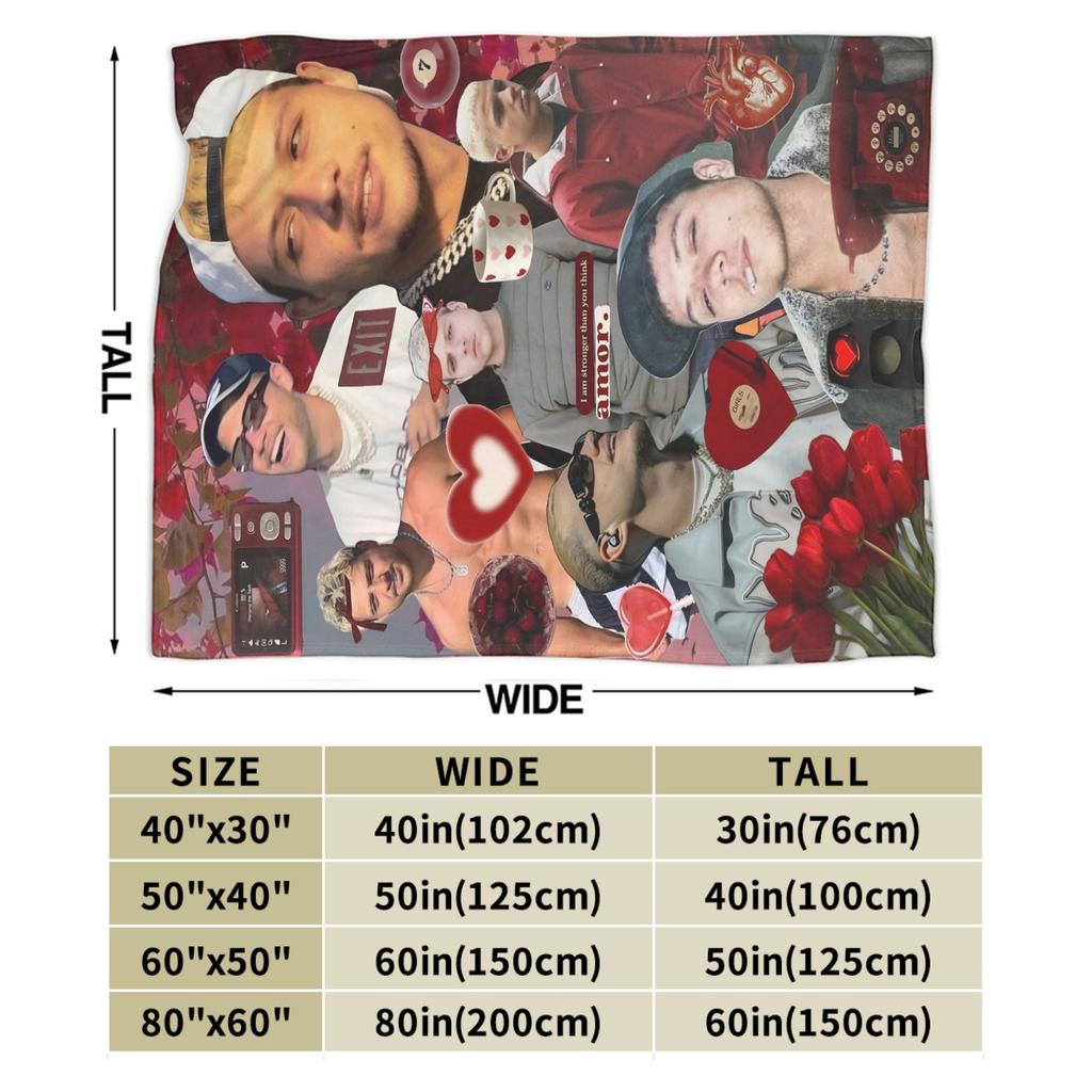 PLK French Rapper Photo Blankets Super Soft Funny Plush Throw Blanket For Home Decor Airplane Travel Flannel Bedspread Bed Cover