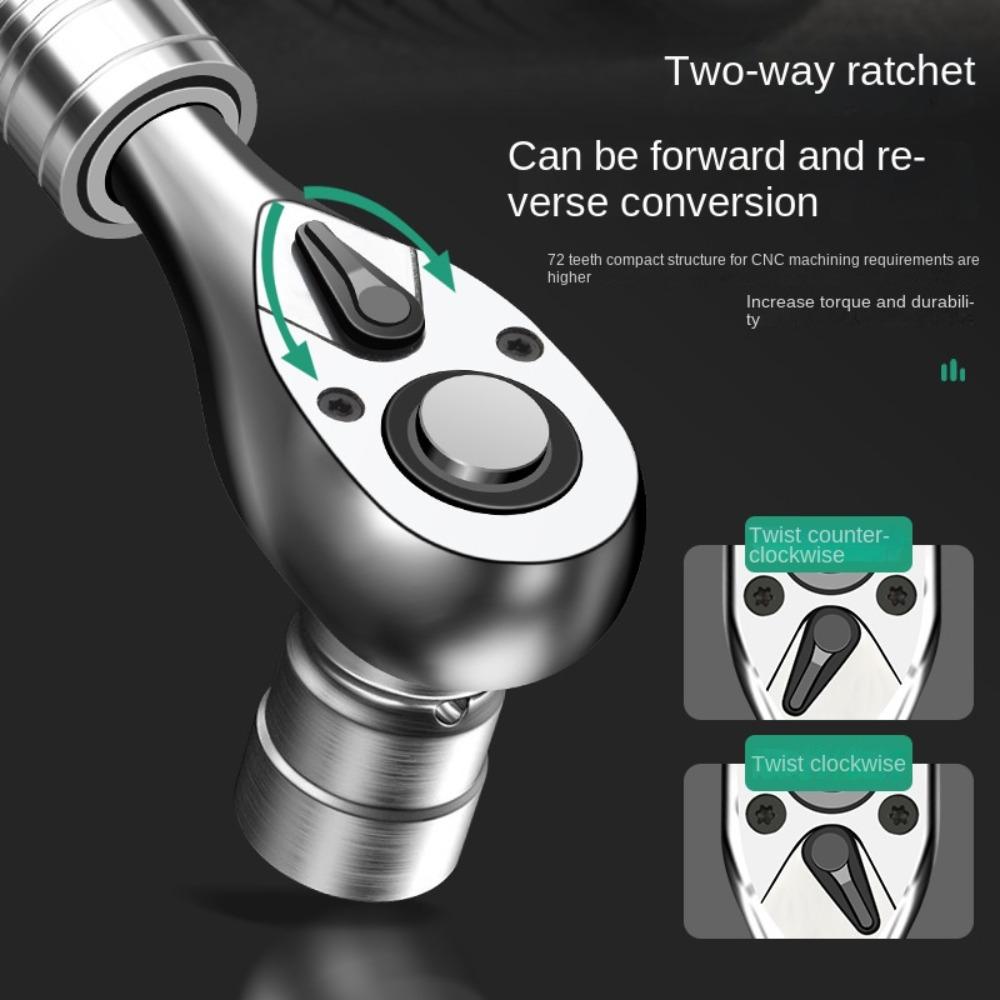 Chrome Vanadium Steel Ratchet Wrench 72 Teeth Socket Spanner New Right Angle Wrench Home