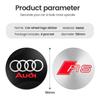 For Audi  A856/60/65/70/75mm Car Badge Wheel Center Cover Stickers Hub Caps Decal For Audi A3 A4 A6 A7 A8 Q3 Q5 Q7 S3 S4 S5 S6 RS3 RS4 Sline