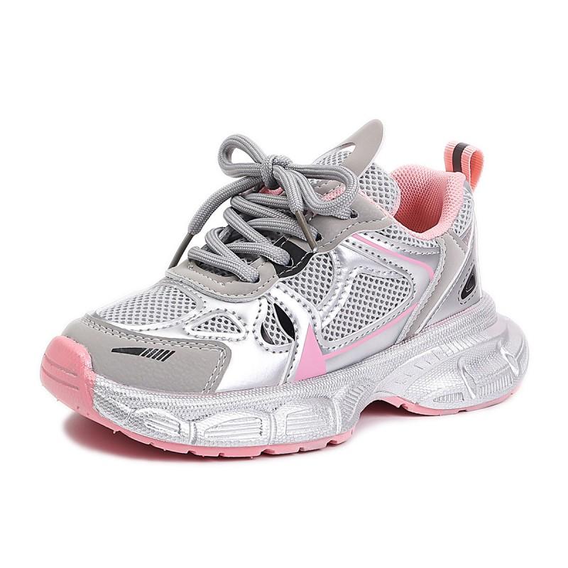 Kids Chunky Sneakers Girls Boys Fall Breathable Mesh Anti-Slip Sport Shoes Size 26-37
