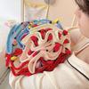 Rose Bouquet Hand Towel Hanging Hand Wipe Cloth Absorbent Decorative Hand Towel with Hanging Loop for Kitchen Bathroom