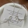 Women's 925 Silver Ribbon Simple Necklace Bracelet