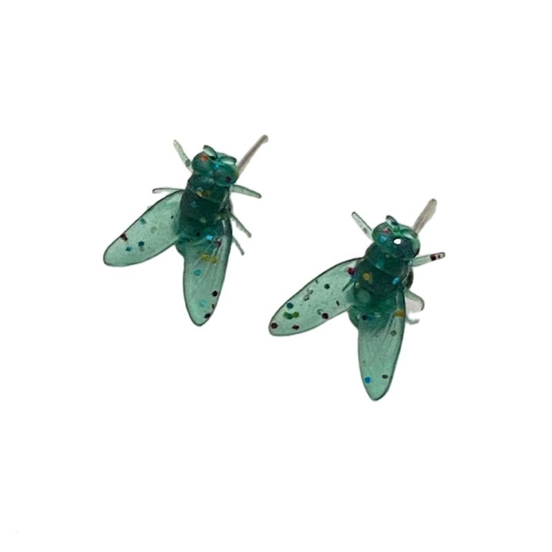 1 Paar Abstrakte Kleine Fliegen-Simulations-Ohrringe aus Edelstahl für Komfortables Tragen Lustige Schmuck-Accessoires