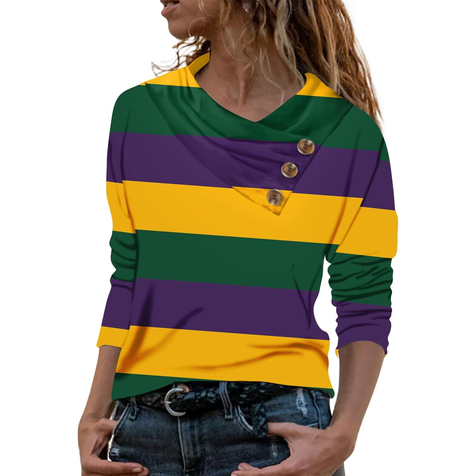 

Женская повседневная рубашка с длинными рукавами и V-образным вырезом на пуговицах с модной футболкой с принтом XL оранжевый