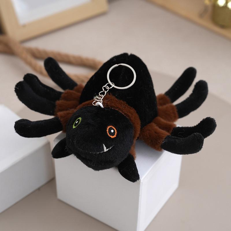 Adorable Cute Plush Spider Keychain Charm Soft Toy Doll Cartoon Accessory 12cm
