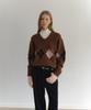 IULAI Argyle Pony Pullover Brown