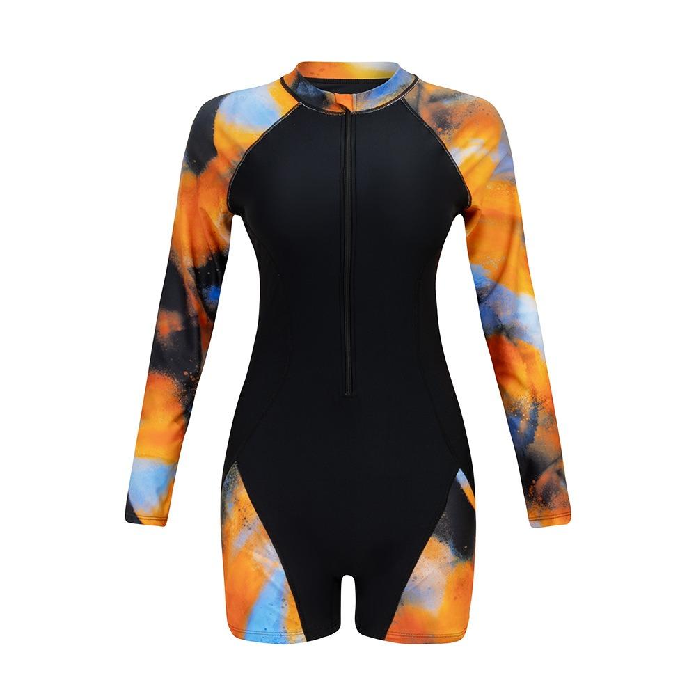 Гидрокостюм Новый Цельный Купальник Стройный Женский Ближний Восток Цельный Европейский и Американский Купальник для Дайвинга XS чёрный