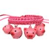 Fashion Braided Dog Collar with Cartoon Figure Bells Puppy Necklace Pet Supply