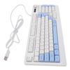 Keyboard 93 Keys Dynamic RGB Backlit Ergonomic Design Wired Gaming Keyboard with Volume Knob for Laptop