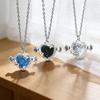 Iridescent Rhinestone Heart Necklace - Cupid’s Arrow Clavicle Chain for Women