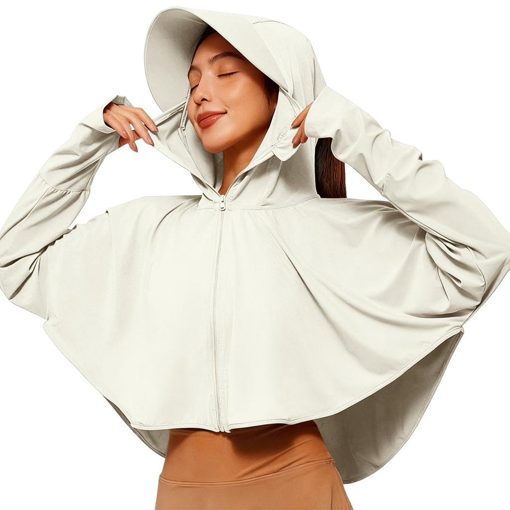 Women's Ice Silk UV Thin Breathable Loose-fitting Cycling Sun Clothing