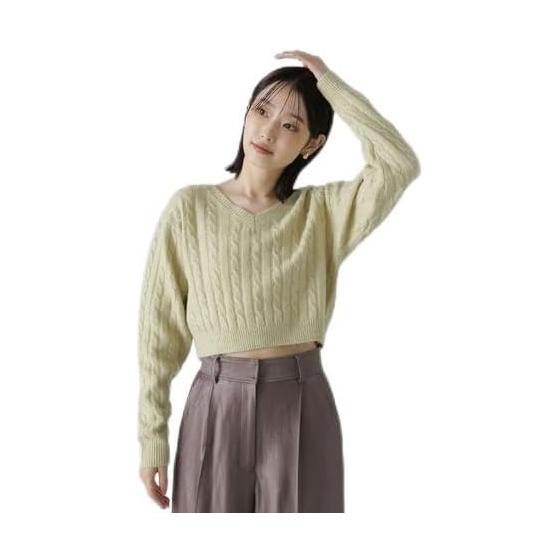 NATURAL BEAUTY BASIC (Natural Beauty Basic) Sweater Compact Cable Knit Women s