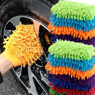 Universal Auto Chenille Coral Fleece Gloves Car Wash Gloves Washing Wiper Cleaning Towel Auto Dust Washer Mitt Cleaning Amagi