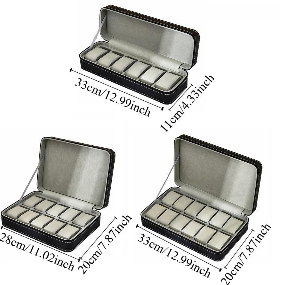 PU Watch Storage Box 6/10/12 Grids Watch Organizer Multipurpose Watch Display Box  Gift