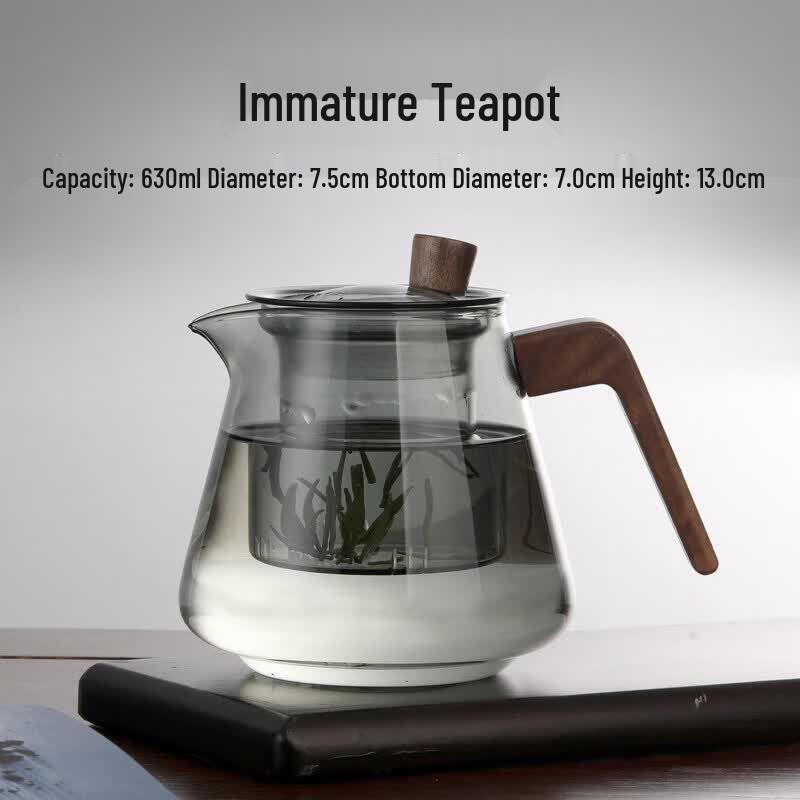 Youluo 400ML Heat-Resistant Glass Teapot with Side Handle