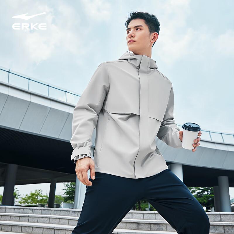 Erke Men's Hooded Windproof Casual Jacket