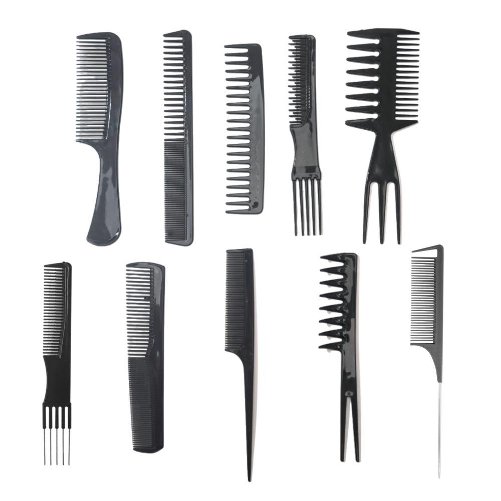Retro Hairdressing Comb Set: 8-Piece Wide-Tooth & Oil Combs for Home Haircuts