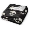 Gothic Skull Blanket Soft Cozy Spooky Skull Plush Throw Blanket Super Warm Fleece Fuzzy Halloween Skeleton Bedding Blanket Gifts for Kids Girls Boys