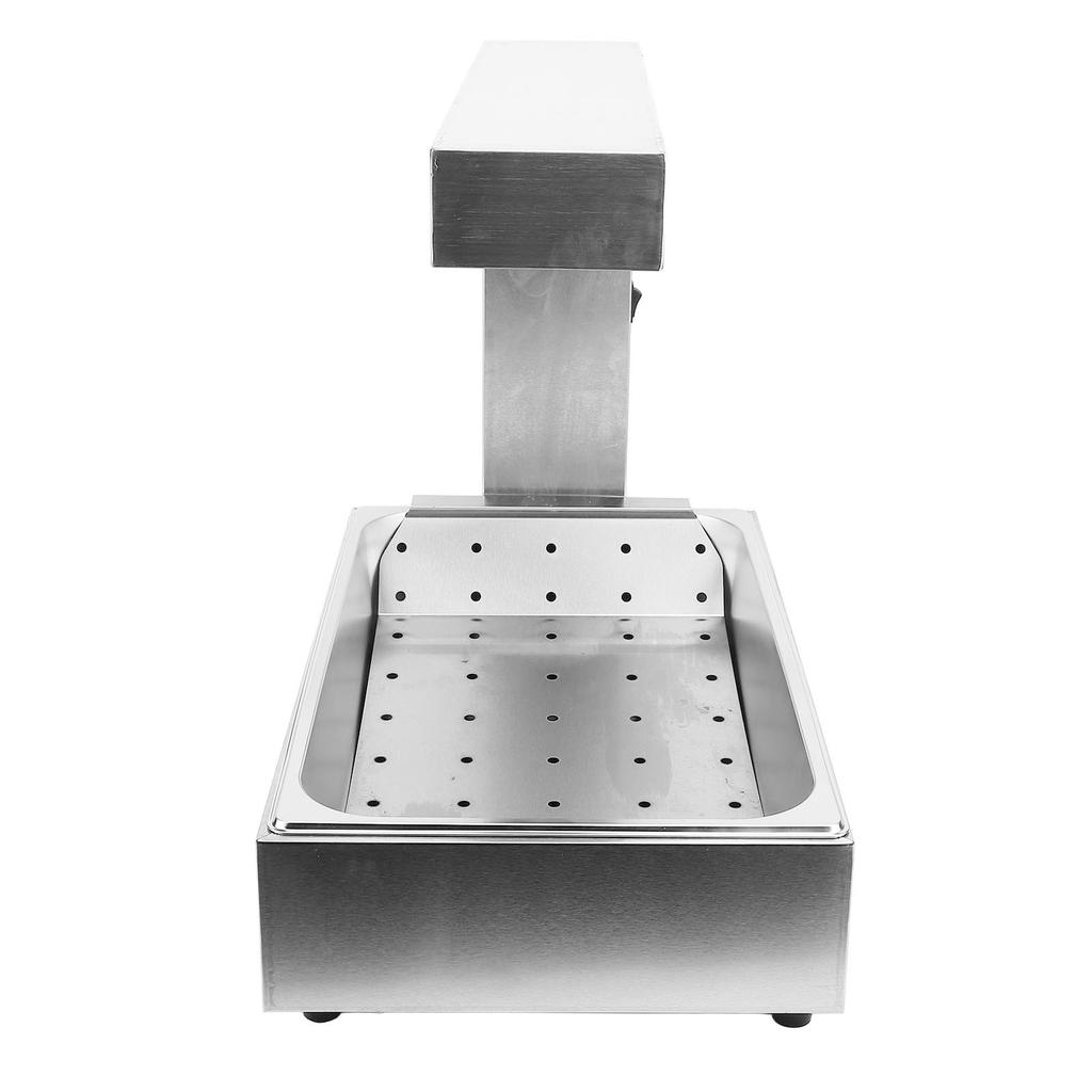 French Fry Food Warmer 1000W Stainless Steel Commercial Heat Lamp Food Warmer with E27 25W Bulb for