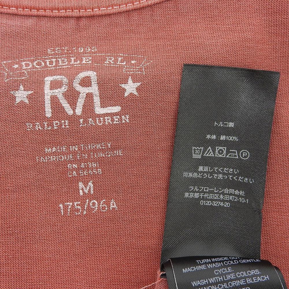RRL Men's Red Jersey Graphic T-Shirt, Cotton, AW23 tops M Red seriesUsed