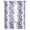Lavender Flowers Luxurious Chiffon Sheer Curtains for Living Room Bedroom Decoration Window Voiles Tulle Curtain