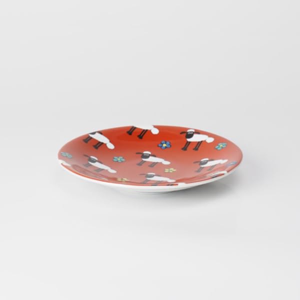Kutani Ware Iwataya Shaun the Sheep Small Plate In the Style of Mokumei Painting "Kutani Ware" SS-03